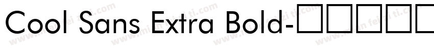 Cool Sans Extra Bold字体转换